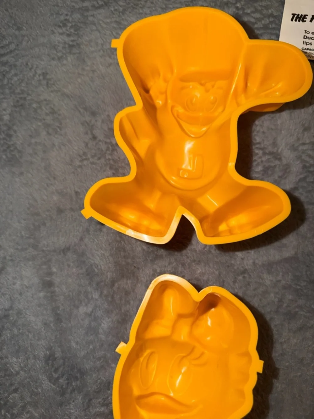Vintage Disney Duck Tales Jello Mold 1989 Yellow Set of 4 Promotional Gelatin